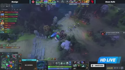 Poster siaran Nemiga Gaming VS Dawn Bulls