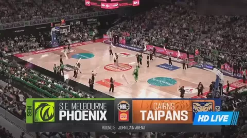 Poster siaran South East Melbourne Phoenix VS Cairns Taipans
