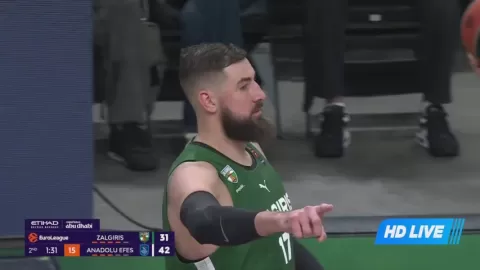 Poster siaran Zalgiris Kaunas VS Anadolu Efes Istanbul