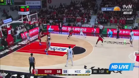 Poster siaran Anyang JungKwanJang Red Boosters VS Busan KCC Egis