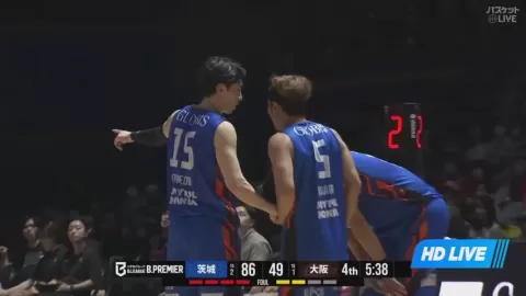Poster siaran Ibaraki Robots VS Osaka Evessa