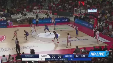 Poster siaran Pallacanestro Varese VS Peristeri Betsson B.C.