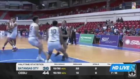 Poster siaran Cebu Classic VS Batangas City Tanduay Rum Masters