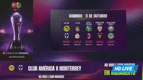 Poster siaran Club America VS Rayados de Monterrey