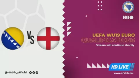 Poster siaran Bosnia Women U19 VS England Women U19