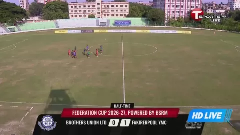 Poster siaran Brothers Union VS Fakirerpool Young Mens Club